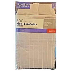 Better Homes & Gardens 300 Thread Count King Pillowcases Platinum Silver Cotton